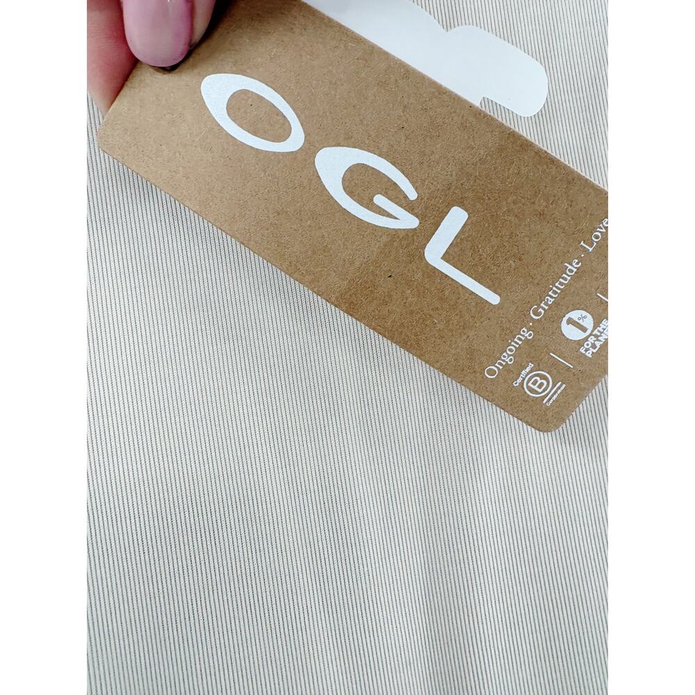 OGL Top Size M NEW Sandwashed Effortless Boatneck Batwing Sleeve Cream Ruches - Picture 3 of 14